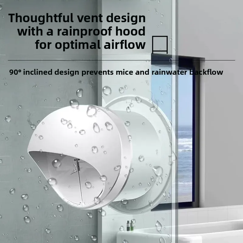 For Window Fresh Fan Glass Special Wall Mounted Bedroom Two Way Flow Household Whole House Fresh Air Ventilator Exhaust