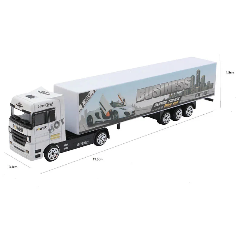 1:64 Scale Children Alloy Car Model Transporter Container Truck Boy Children Toy Car Gift Creative Gliding Transport Vehicle Toy - view 4