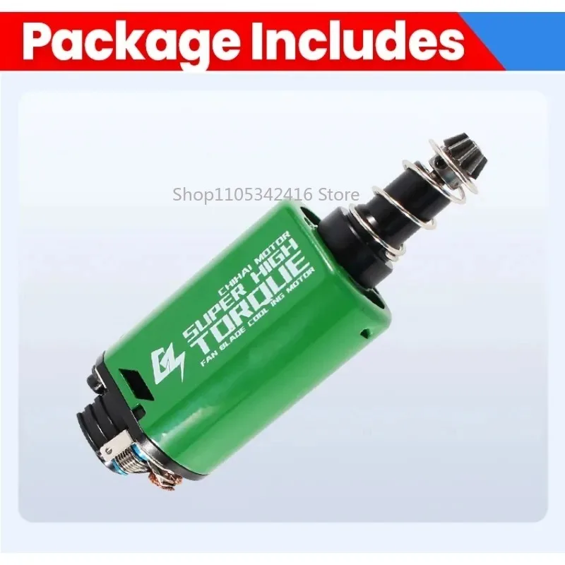 32K M180 15TPA AEG Motor With Fan N52 NdFeB Magnet High Torque Long Shaft CNC For Ver.2 Gearbox Gel Blaster