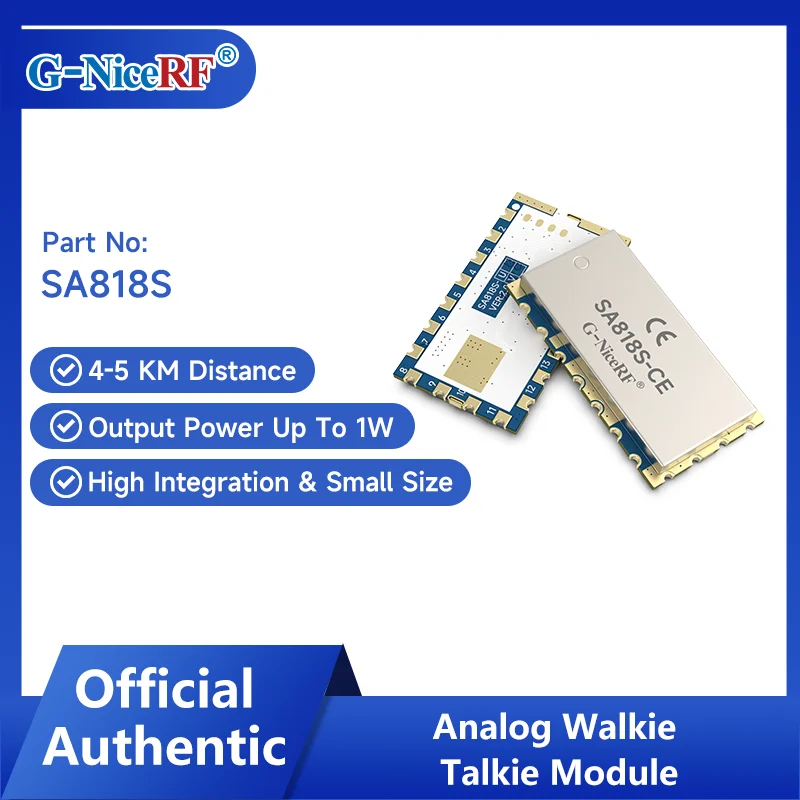 G-NiceRF| 2PCS SA818S  Embedded Small Size High Sensitivity 1W Walkie Talkie Module