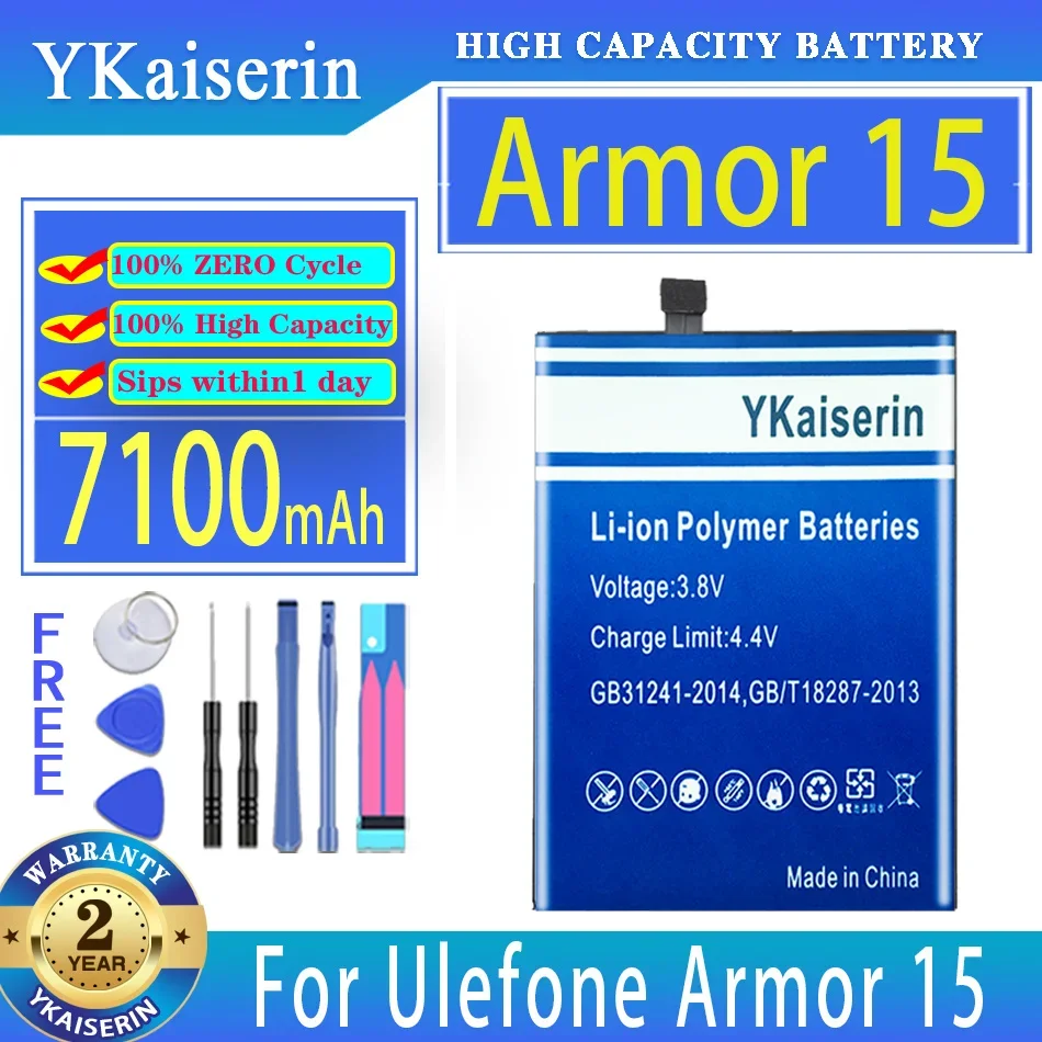 

Сменный аккумулятор YKaiserin 7100 мАч 3102 для Ulefone Armor 15 Batteria