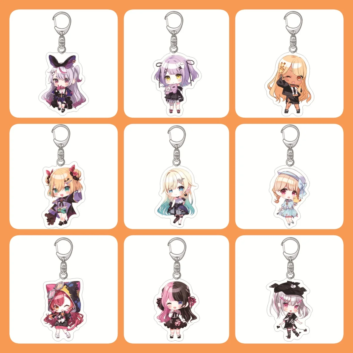 Anime VSPO!SHOWDOWN Acrylic Keyring Model Figure Cosplay Keychian Plate Display Toy Fans Collection Gift