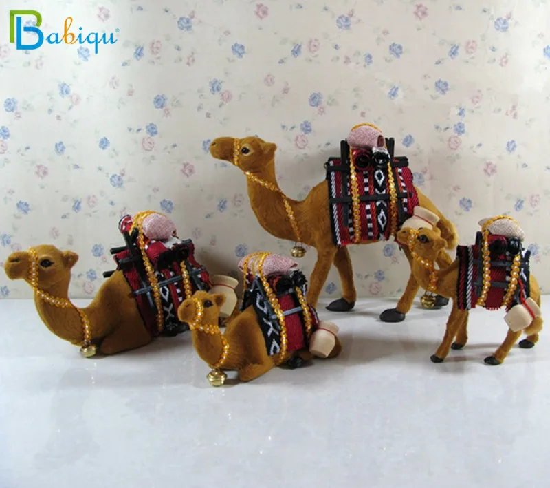 1pc Simulation Animal Toy Plush Stuffed Camel Doll Home Decoration Props Ornaments Gifts Collectible Gifts