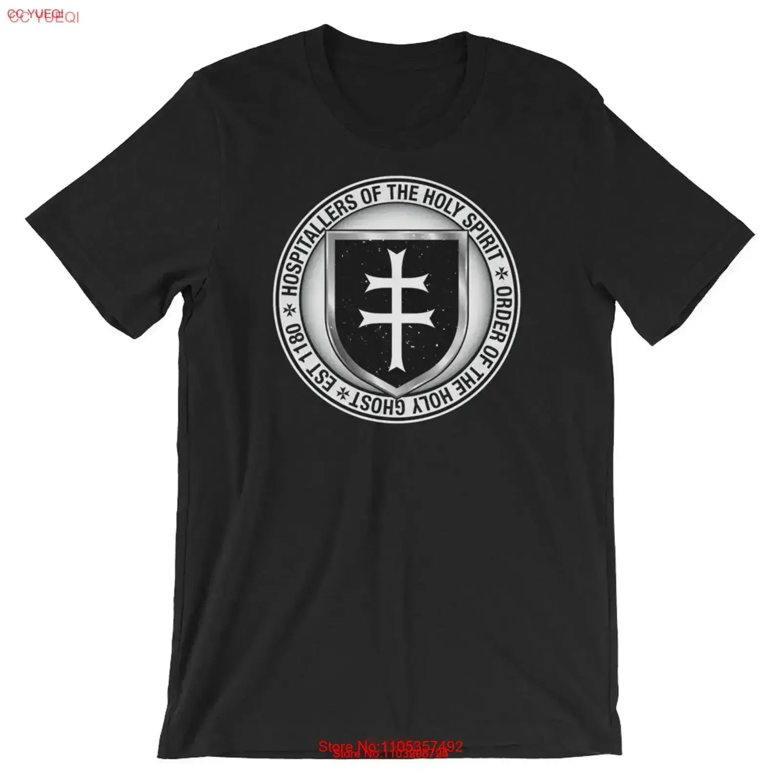 Order of the Holy Ghost Hospitallers Spirit T Shirt vintage Washed fashion Casual designer clothes Comfortable streetwear