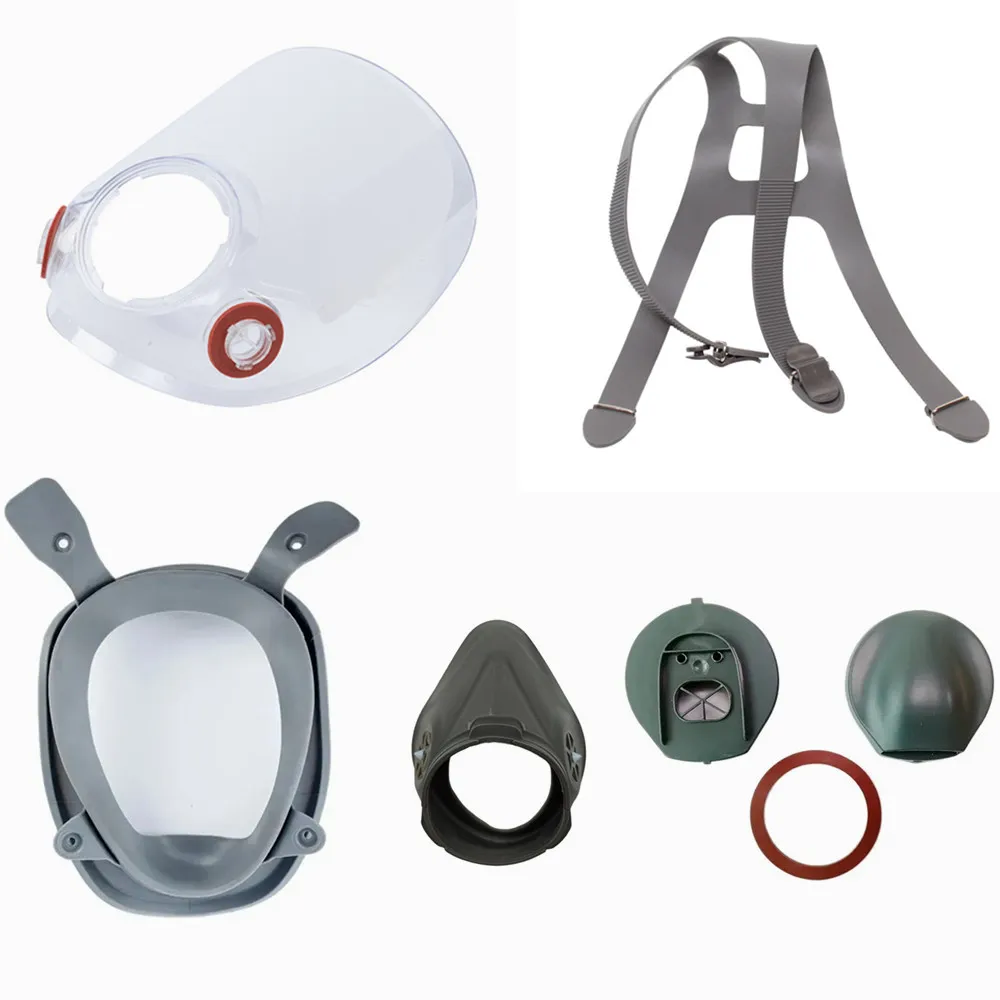 5 PCS Replaceable Accessories For 3M 6800 Gas Dust Mask 6898 Face Shield 6897 Headband Mouth 6894 Nose