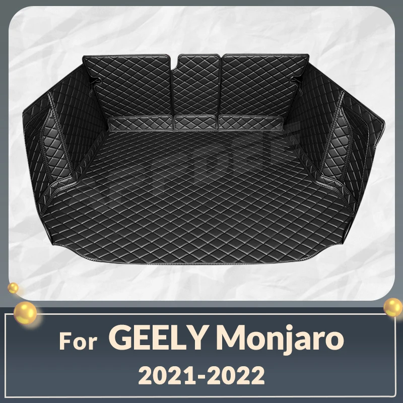 

Автомобильный коврик для багажника с полным покрытием для GEELY Monjaro 2021 2022, автомобильный коврик для багажника, подкладка для груза, защитные аксессуары для интерьера