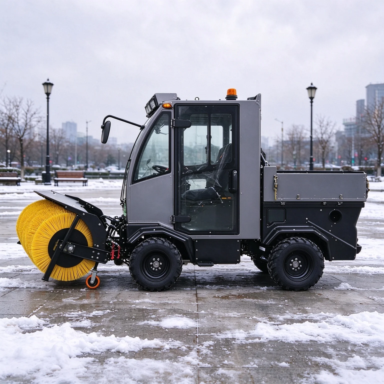 Snow Blower 196cc Gas Motor 800mm Nylon Roller Self Propelled Hand Push 3 In 1 Tool for Courtyard Sidewalk Snow Clearing