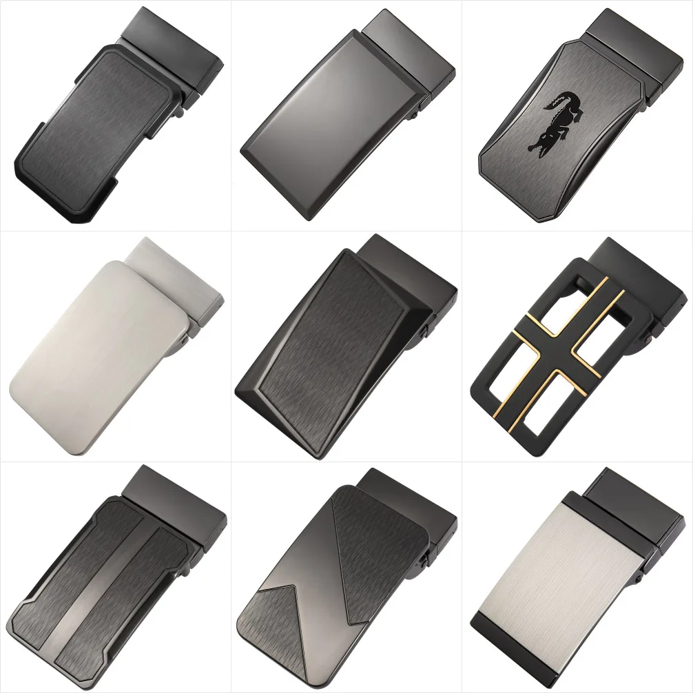 Fashion Personality Multi Styles Automatic Buckle Alloy Belt Accessories Classic Versatile Multi-function Belt Buckle