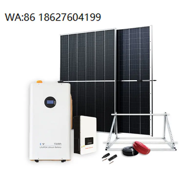5kw 10kw Home Balcony Hybrid Solar System, High Conversion Panel, Adjustable Bracket Complete Kit
