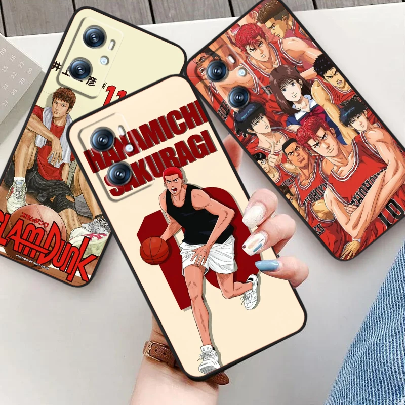 Anime Slam Dunk For OPPO Find X6 X5 X3 A54S A5 A94 A16 A53S A57 A74 A72 A98 A78 A96 A9 5G Black Back Phone Case