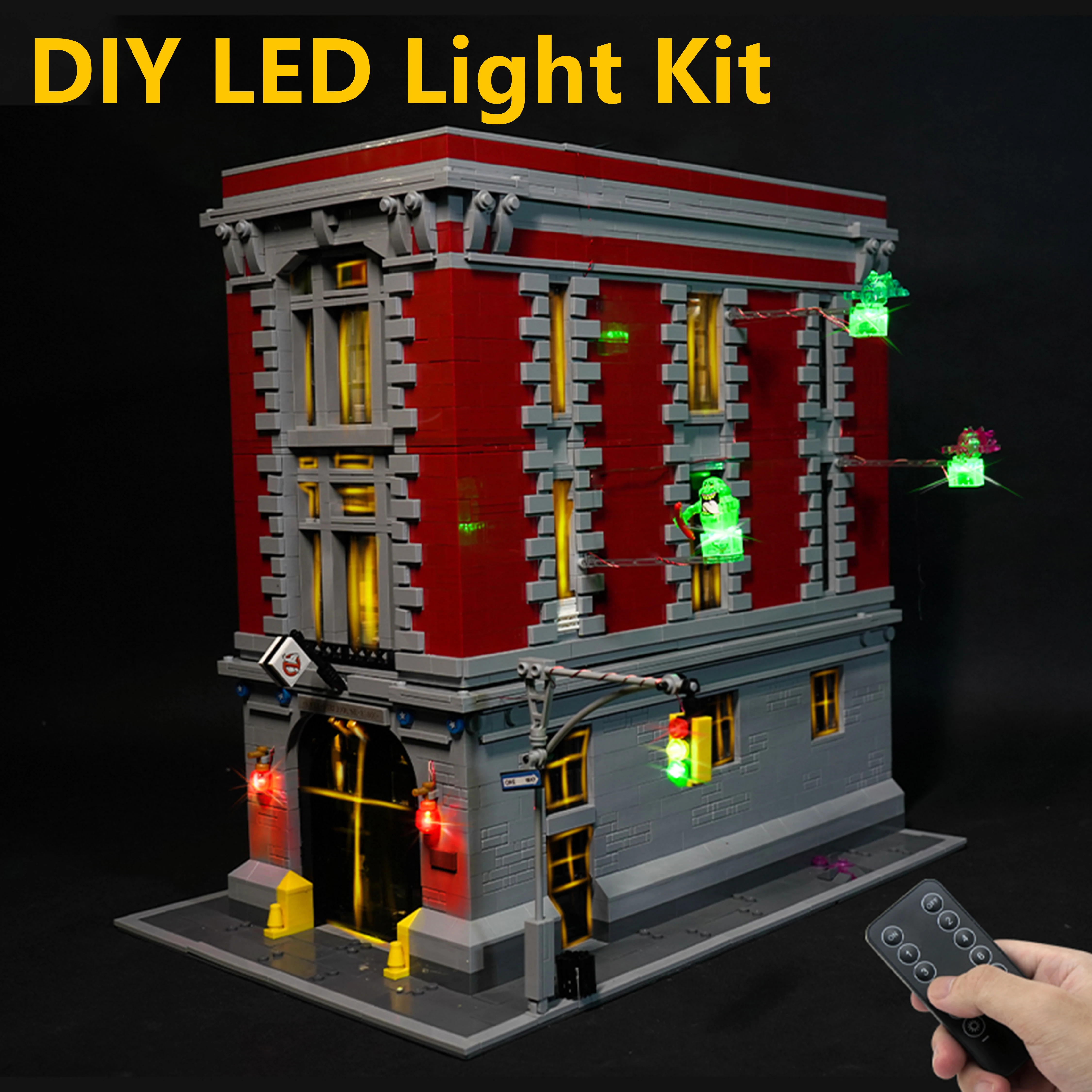 

DIY LED Light Kit 75827 Firehouse Building Block Model Remote Control Decorative Lighting Accessories Lights Only Gift