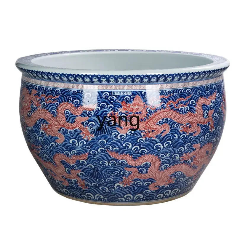 LH, ceramic fish tank outdoor lotus water lily large water tank tree planting tank