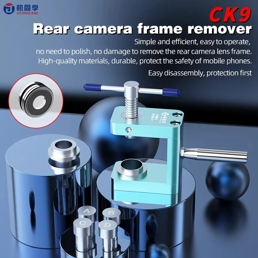 JTX CK9 Rear Camera Frame/Metal Ring Bezel Remover No Need Polishing No Damage Camera For iPhone 11-15PM Camera Disassembly Tool