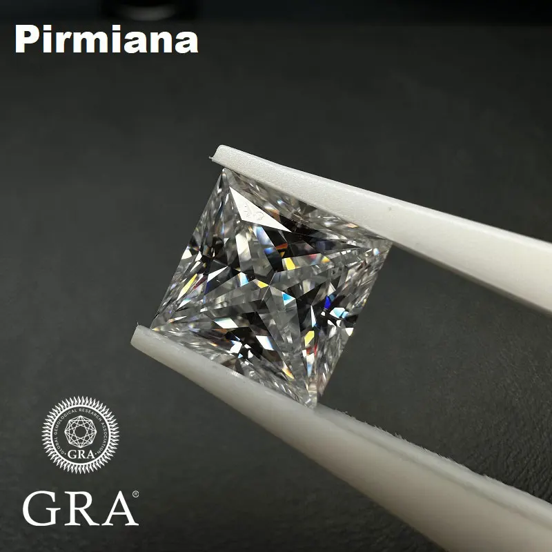 Pirmiana Princess Cut  Moissanite Loose Stone D VVS1 GRA Report Gemstone for Jewelry Making