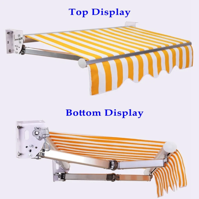 Custom Oxford 450D Door Canopy Awning Extendable Waterproof Fabric Balcony Window Awnings Without Iron Frame Terrace Raincover