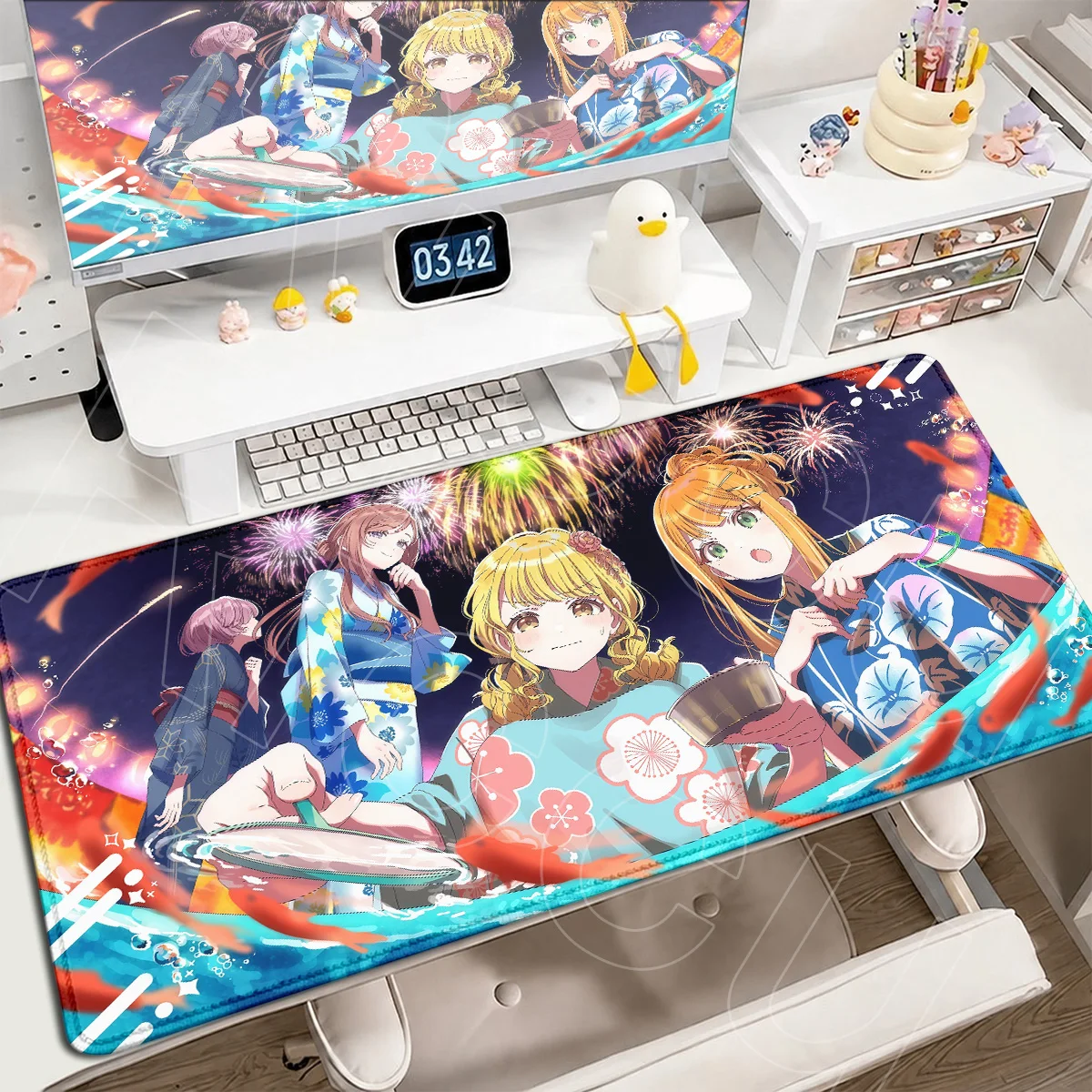 Büroschrank-Schreibtisch-Mauspad, Gakuen Idolmaster, süßes Mädchen, Kotone Fujita, großes Mauspad, Notebook, HD-Druck, Anime-Gaming-Teppiche – Detail 12