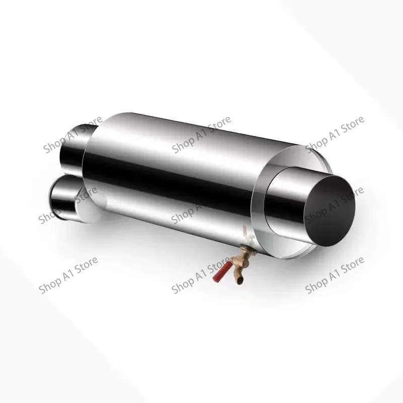 Thickened stainless steel piercing pot rural roasting stove smoke pipe kettle firewood stove heating stove smoke pipe water tank