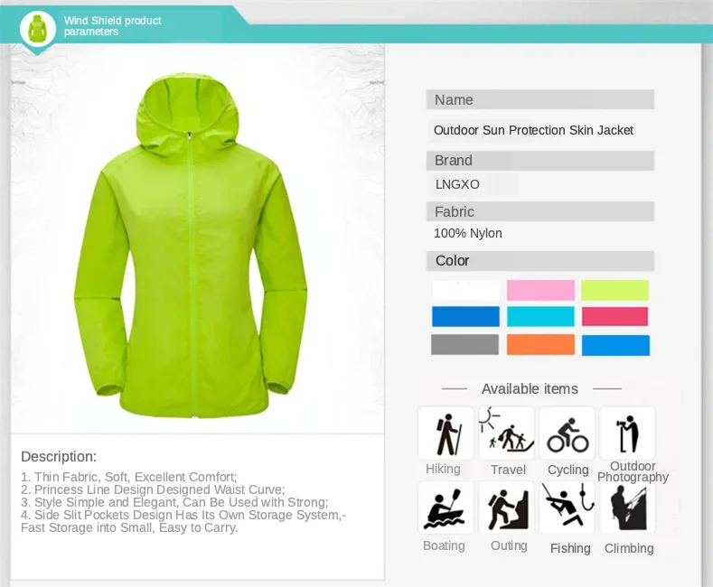Men Women Sun Protection Unisex Coat Ultra Light Portable Foldable Hooded Windbreaker Jacket Anti UV Waterproof Camping Jacket 17 S4e51b55623bf4279b9cd6f9fd270b002p