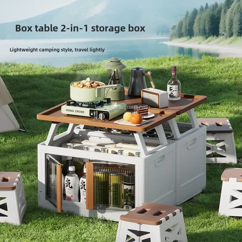 Outdoor, Camper, Luxury, Multi-function, Folding Box, Portable, Family, Picnic, Car, Trunk, Outdoor, Storage Cabinet