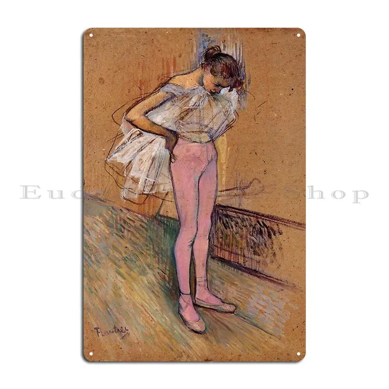 Toulouse Lautrec S Dancer Adjusting Her Tights Metal Sign Printed Home Decoration Wall Mural Club Tin Sign Poster