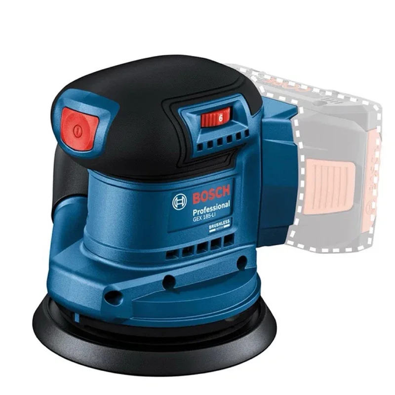 Bosch Cordless GEX185-LI Eccentric Sander Original Round Polishing Sander for Woodworking Wall
