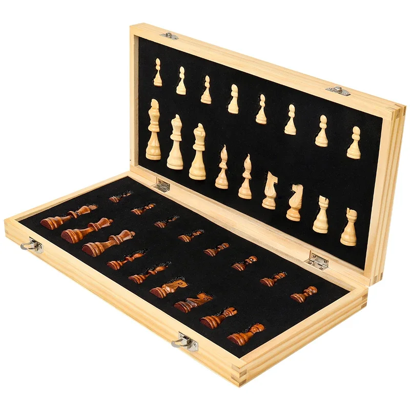 Wooden Folding Chess Board Set Adult Board Games Luxury Family Games ChildrenChess Set Professional Jogo De Xadrez Chess Game