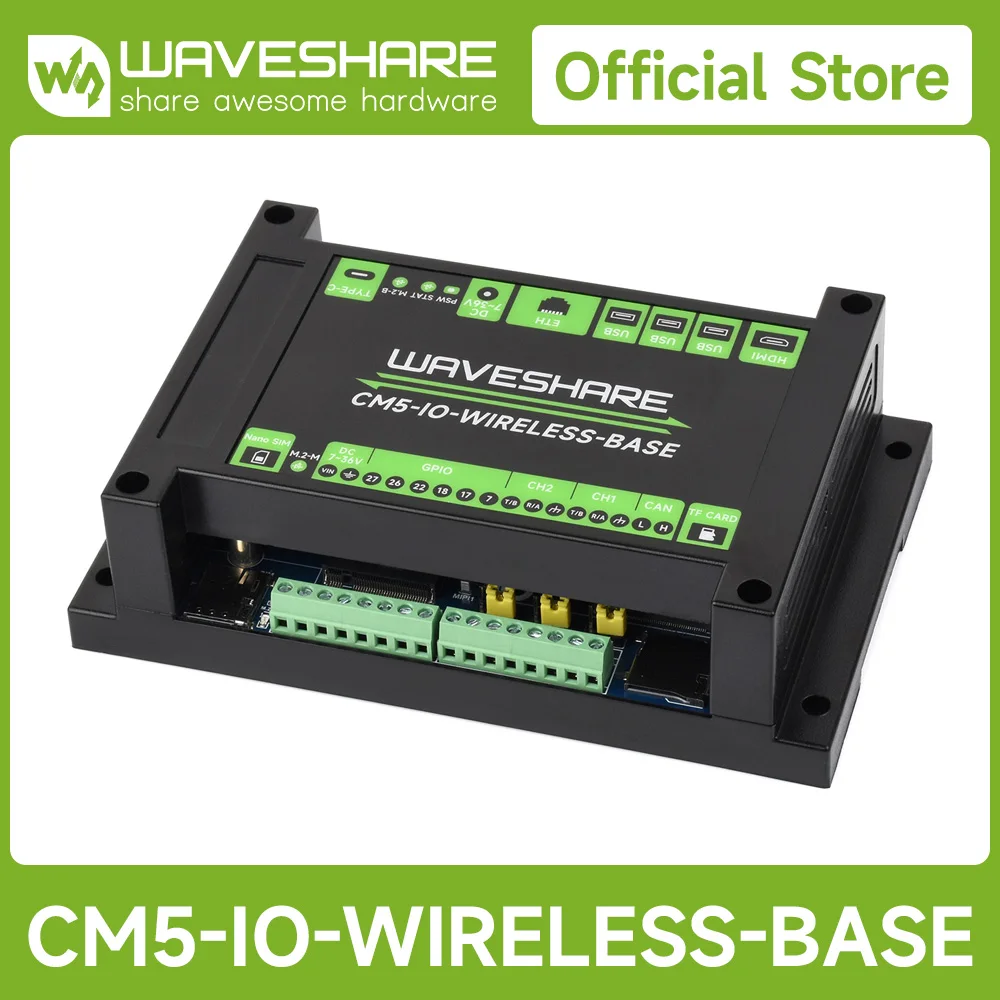 placa-de-expansion-inalambrica-industrial-iot-waveshare-para-raspberry-pi-cm5-placa-de-expansion-4g-5g-lora-puerto-gigabit-ethernet-rj45