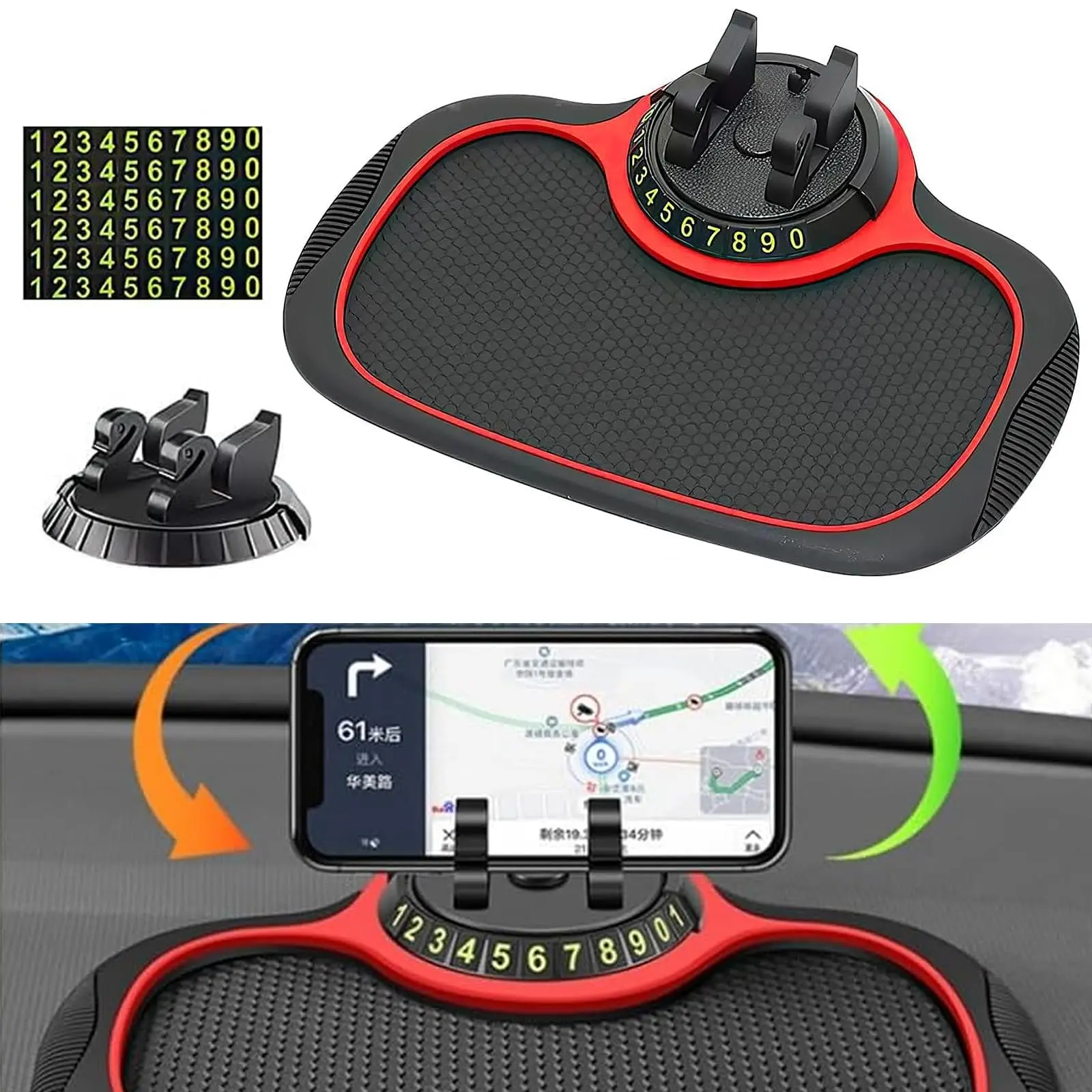 

MultiFunction Car Anti-Slip Mat Auto Phone Holder Non Slip Sticky Anti Slide Mobile Phone Mount Silicone Dashboard Cushions