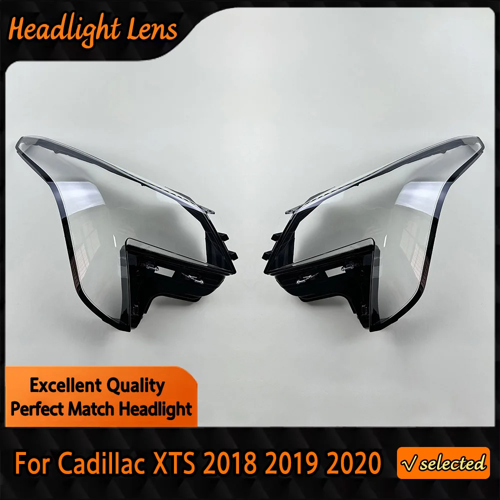 

For Cadillac XTS 2018 2019 2020 Car Headlamps Cover Headlights Shell Replace Transparent Lampshade Replace Plexiglass Lens