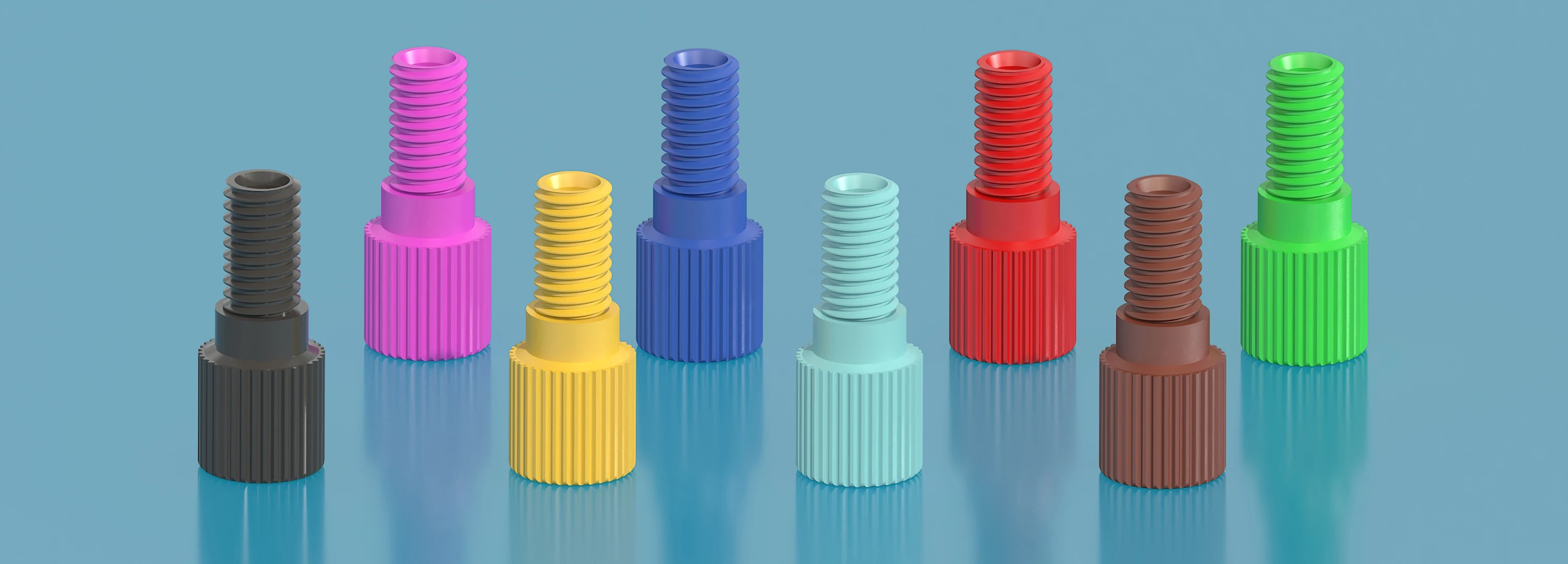 Color Flangeless Fitting Rigid Tubing Connector Plastic 1/4-28UNF  M6 Threaded Ferrule Flangeless Pipe Fittings