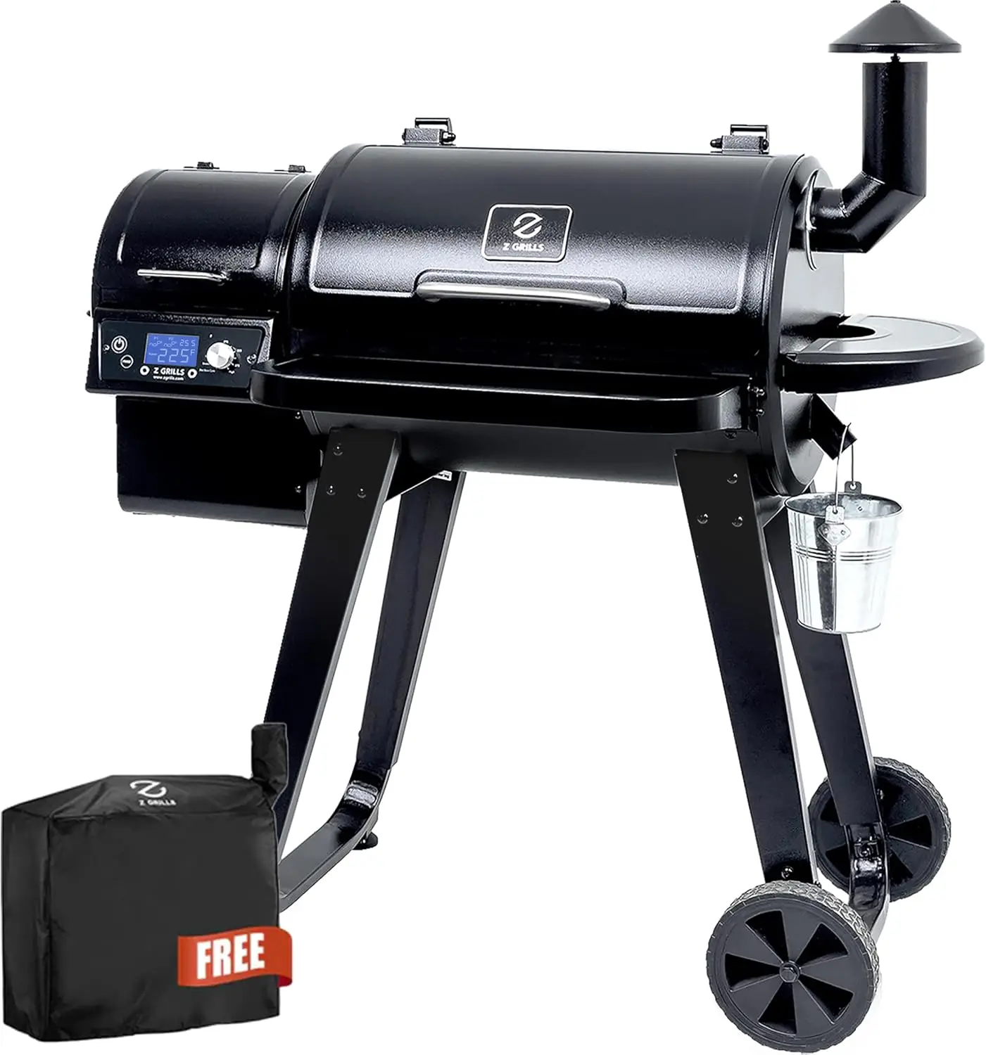 

Z GRILLS ZPG-450A Wood Pellet Grill & Smoker with PID Controller 8 in 1 BBQ Grill Auto Temperature Control, 450 Sq in Black