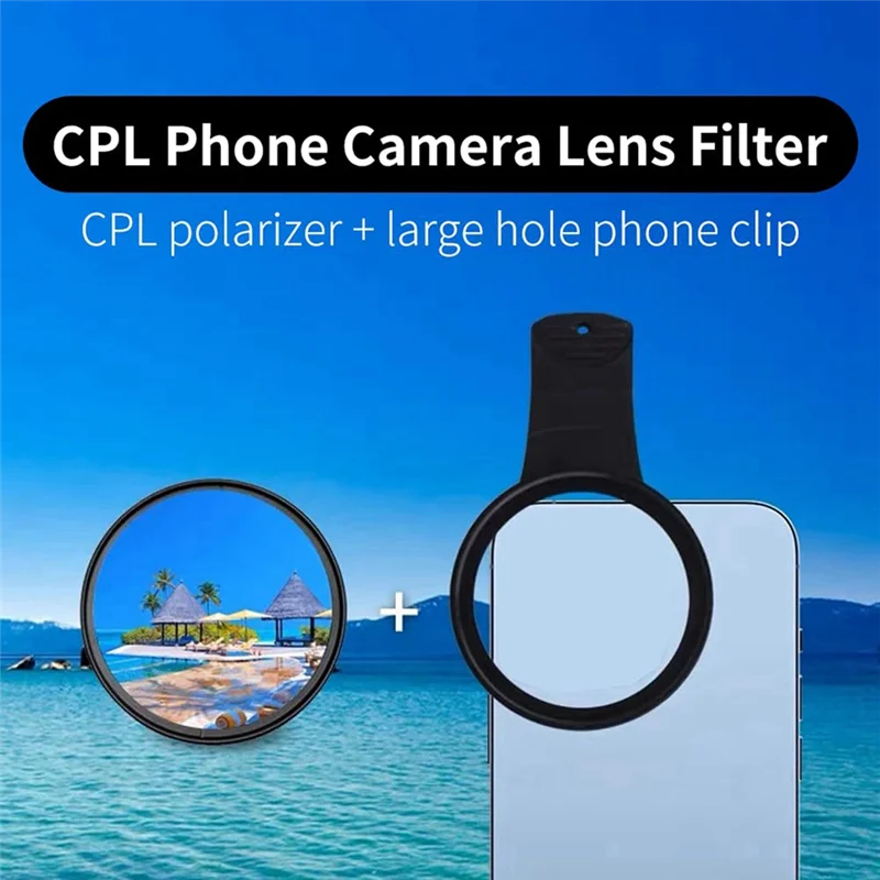 Efficient 2 Sets 52Mm Universal Phone Polarizer CPL Phone Camera Lens Filter Kit Compatible With Iphone And Android Smartphones
