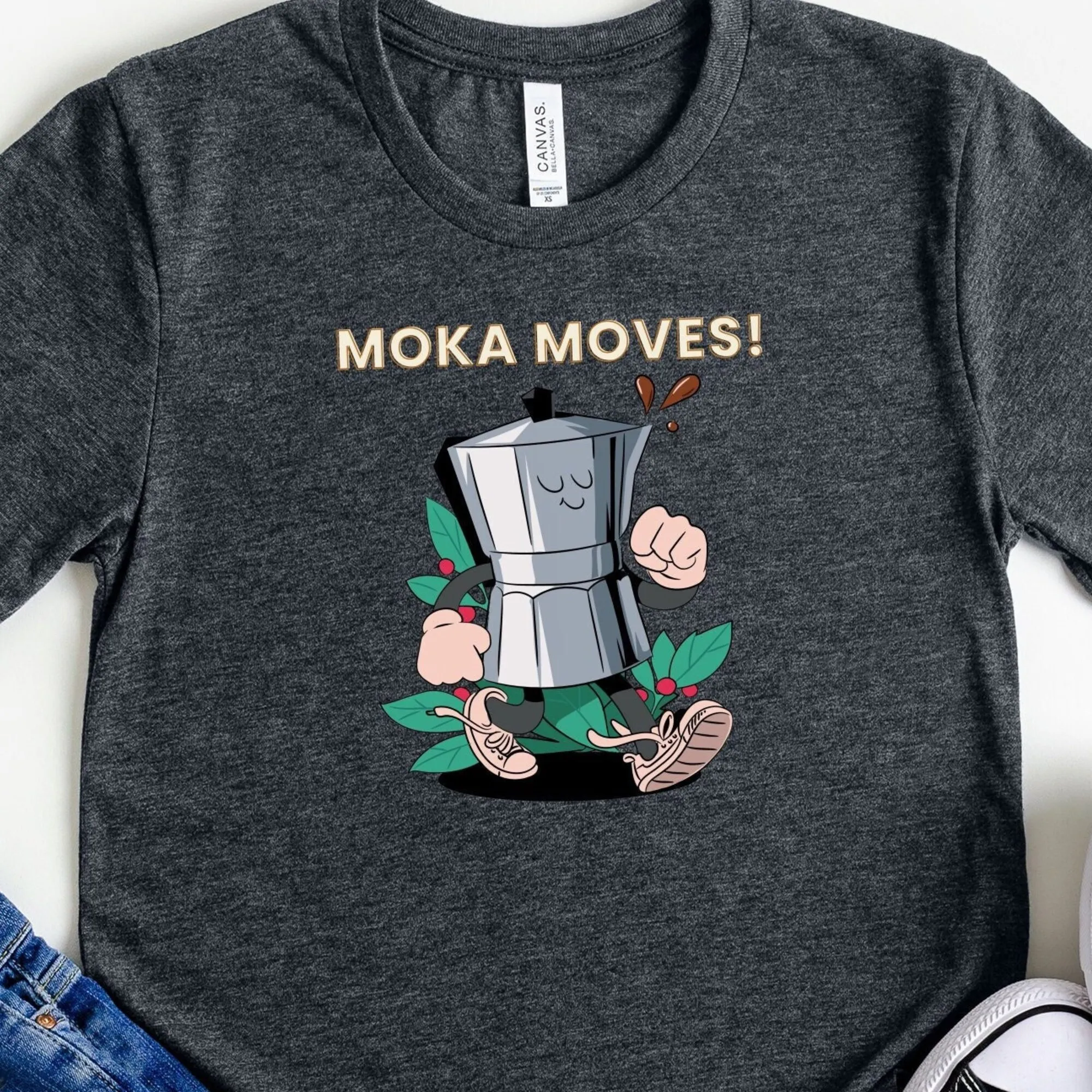 Moka Moves Pot T Shirt Coffee Lover Espresso Maker Barista S Cute