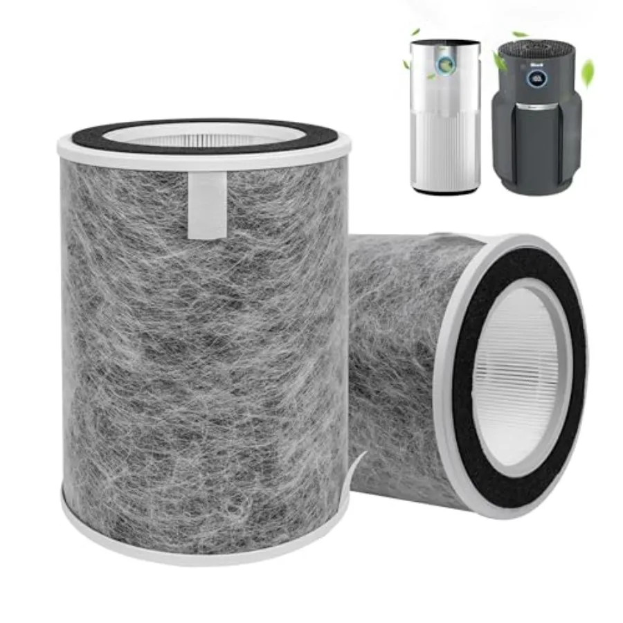 

2 Pack HP201 HP202 True HEPA Replacement Filter, Compatible with MAX HP200 HP302 HP301 HP202 HP232 HC502 AP1000, 3-in-1 H13 Tru