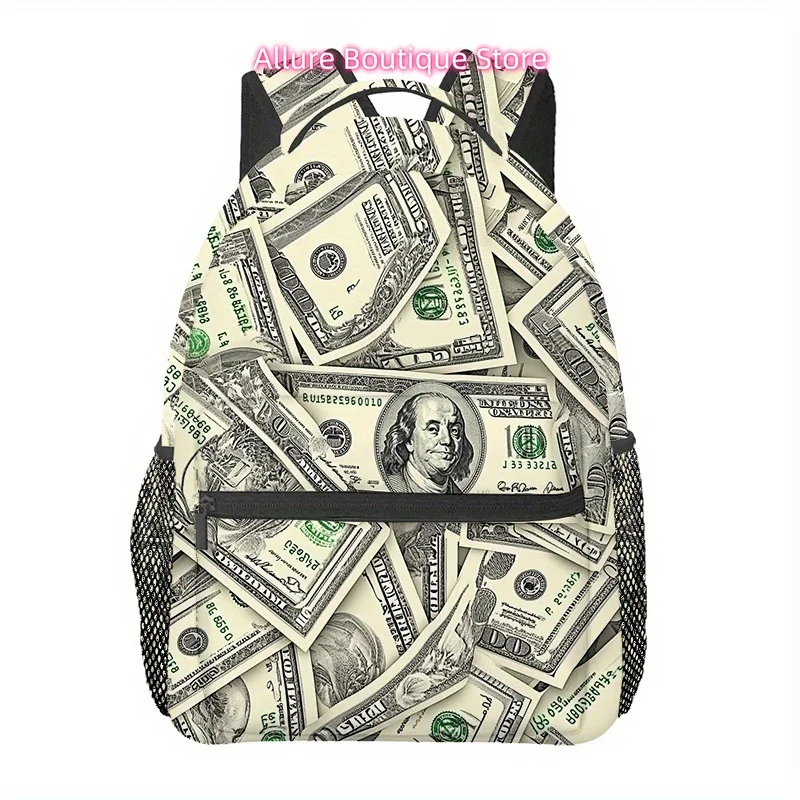 American Dollar Money Graphic_4 (1) Outdoor Sports Backpack, Travel Backpack, Adjustable Comfortable Shoulder Strap Sporty Backp