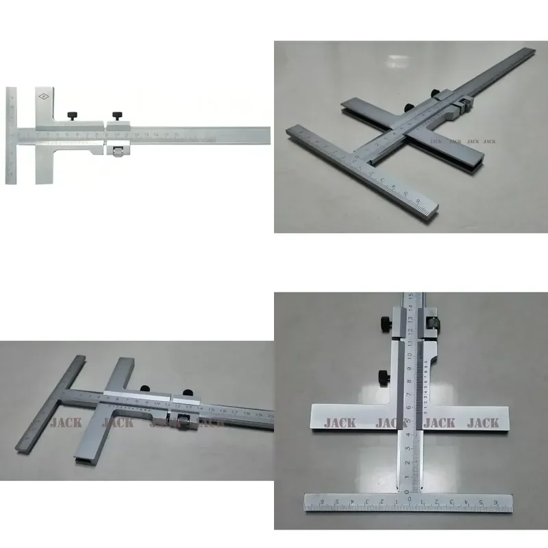 T-shaped Scribing Ruler with Fine-tuning Vernier Caliper Parallel Marking Gauge for Woodworking Metal Layout Tool