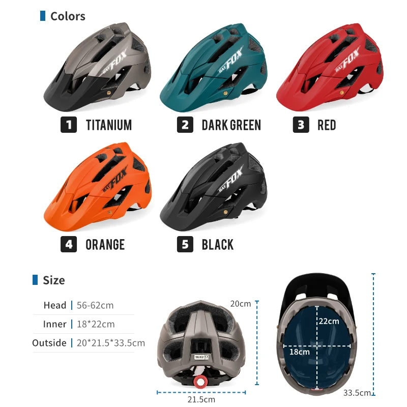 BATAFOX CE CPSC Ultralight Bicycle Cycling Helmet In-mold Casco De Ciclismo,Casco Integral MTB,Casco Bicicleta,Road Bike Helmet