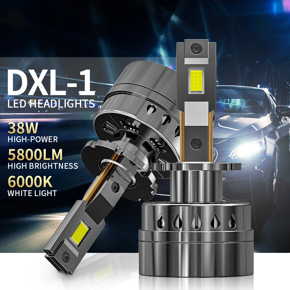 2pcs D Series D3S D1S LED Headlight Bulbs D2S D4S D1R D2R D3R D4R D5S D8S Canbus Error Free Car Lamp 80W Auto Lights 6500K 12V