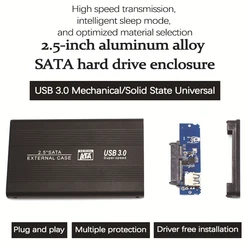 UTHAI S14 2.5-inch SATA portable hard drive case, aluminum alloy SSD solid-state notebook hard drive case, USB 3.0