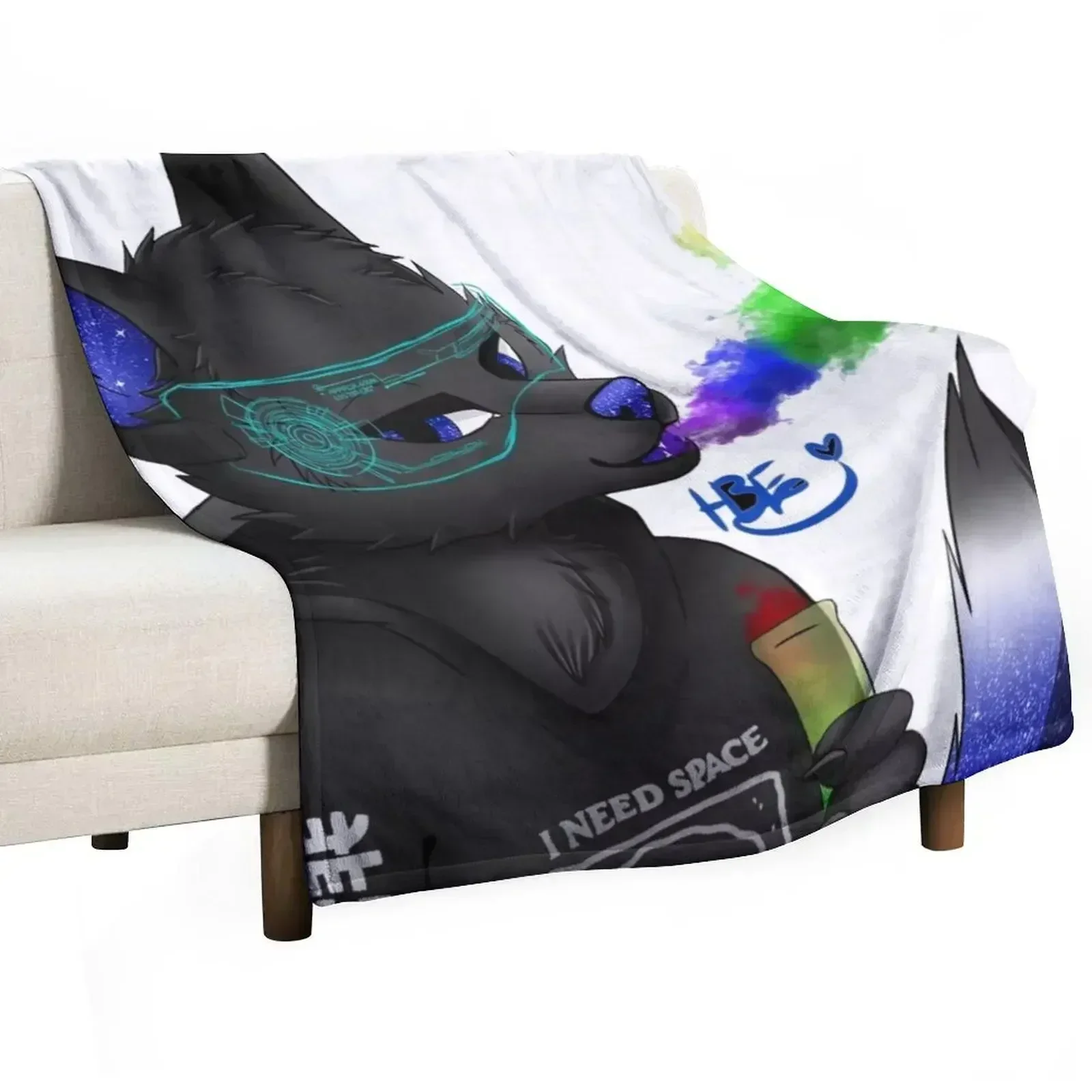 Wolfvenstar: I Need Space Throw Blanket Long Lasting Soft Plush Blanket for Daily Use