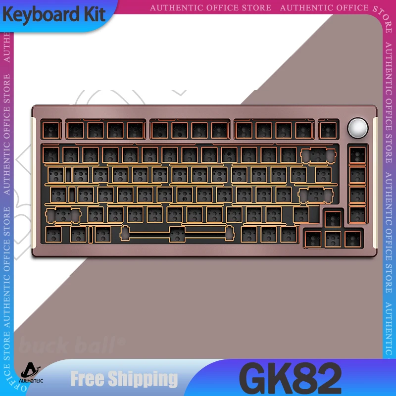 GK82 Mechanical keyboard kit Gasket Aluminum Shell Kit Customized Wired Keyboard Kit RGB Backlit Keyboard Kit DIY Keyboard Gifts