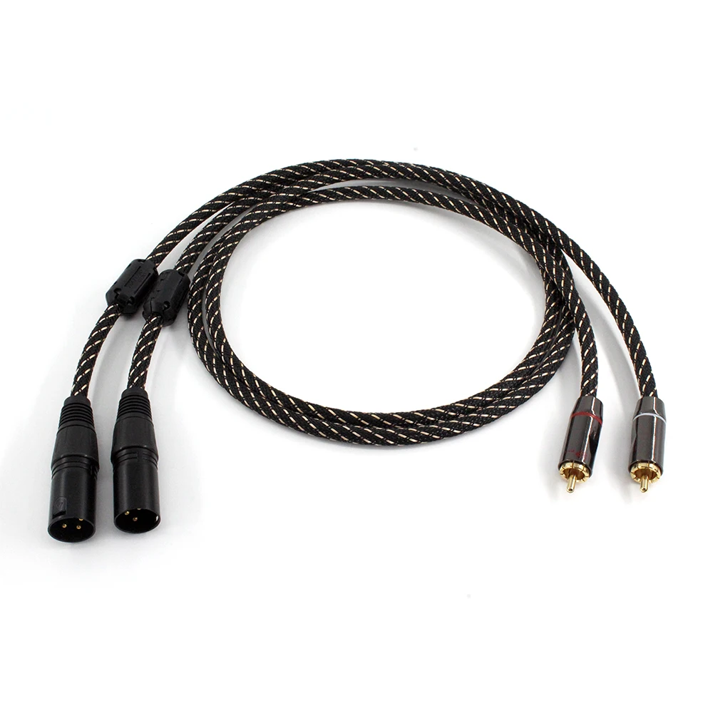 2 unidades/par cabo de áudio hifi rca para xlr canare cabo de áudio hifi para amplificador dac tv/0.5m-5m no1063