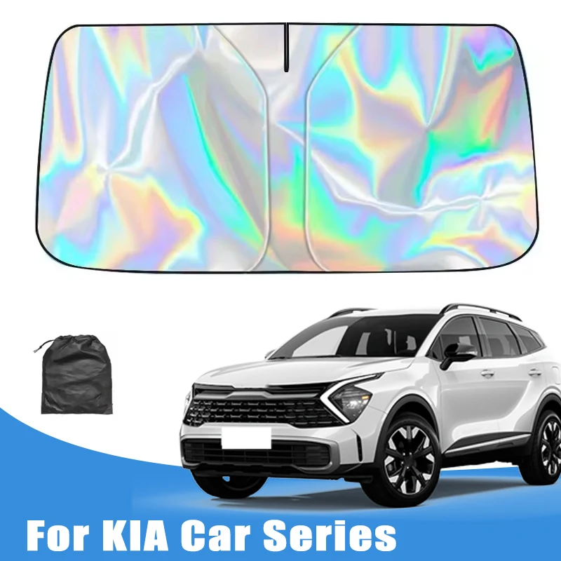 For KIA K5 Forte Sportage Sorento Seltos Stinger Carnival Rio Car Sun Visor Windshield Sunshade Heat Insulation Auto Accessories