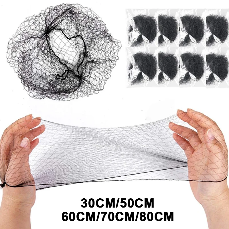10/20/30개 내구성 나일론 헤어넷, 번 헤어 스타일링 도구, 검정/갈색 가발용 헤어넷, 메쉬 헤어 스타일링 헤어넷 30-80cm