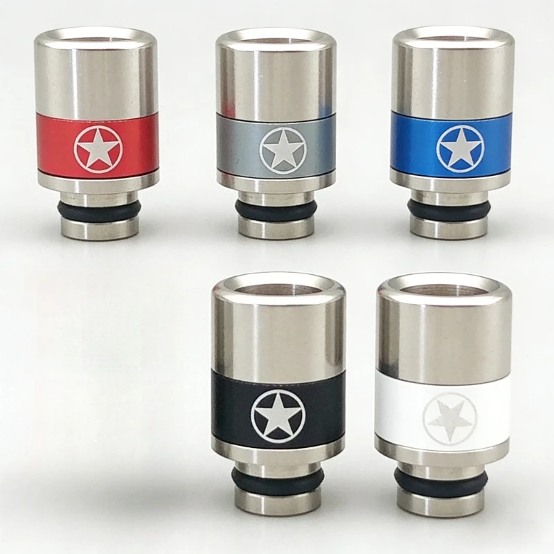 

1 шт. Мундштук Drip Tip 510 с регулируемым потоком воздуха, из нержавеющей стали и алюминия