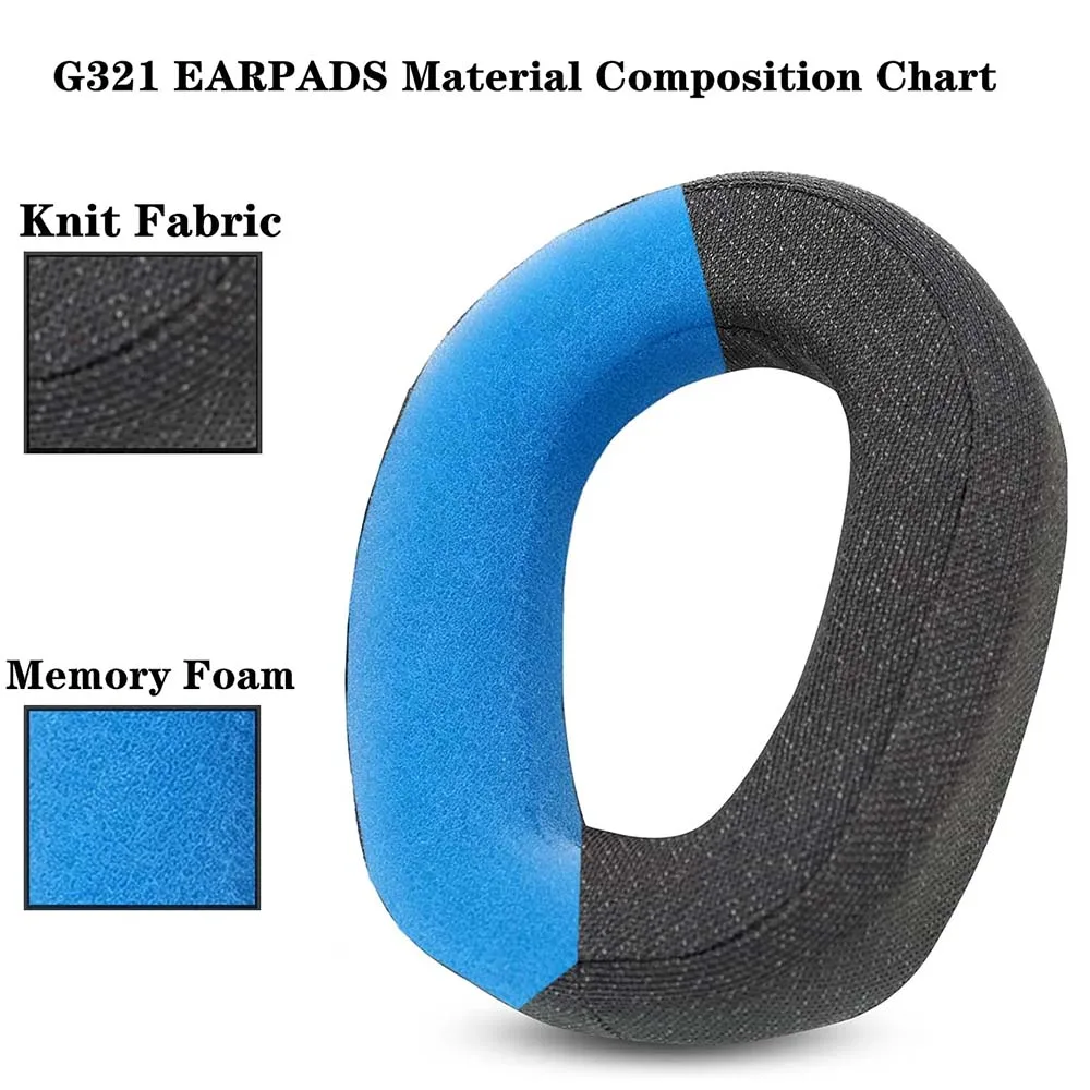 Replacement for logitech G321 Headband Ear Pads Earphone Cushions Headphones Protein Earmuff