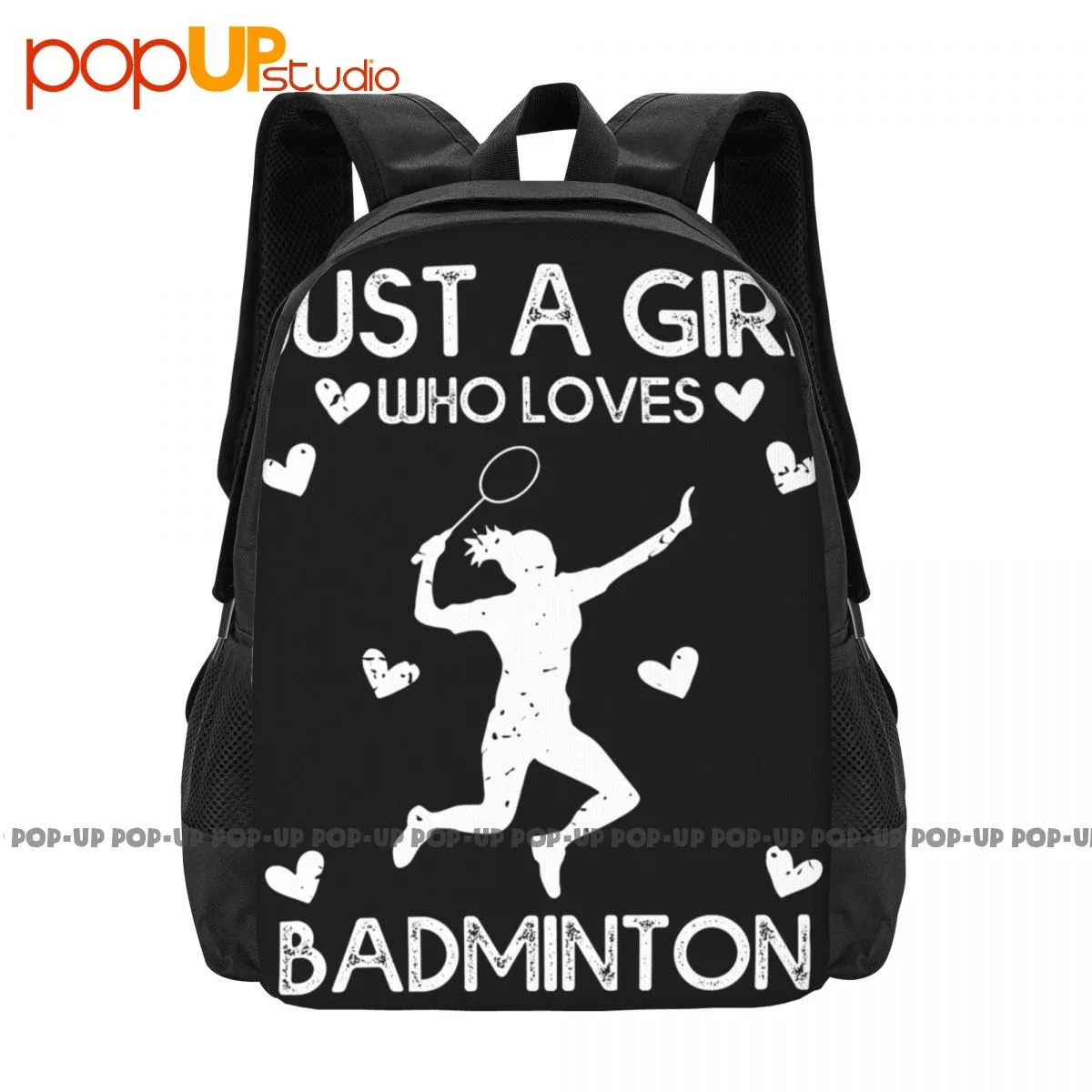 Racket Ball Just A Girl Who Loves Badminton P-327 Backpack Large Capacity Newest Foldable Gym Tote Bag Bags For Travel