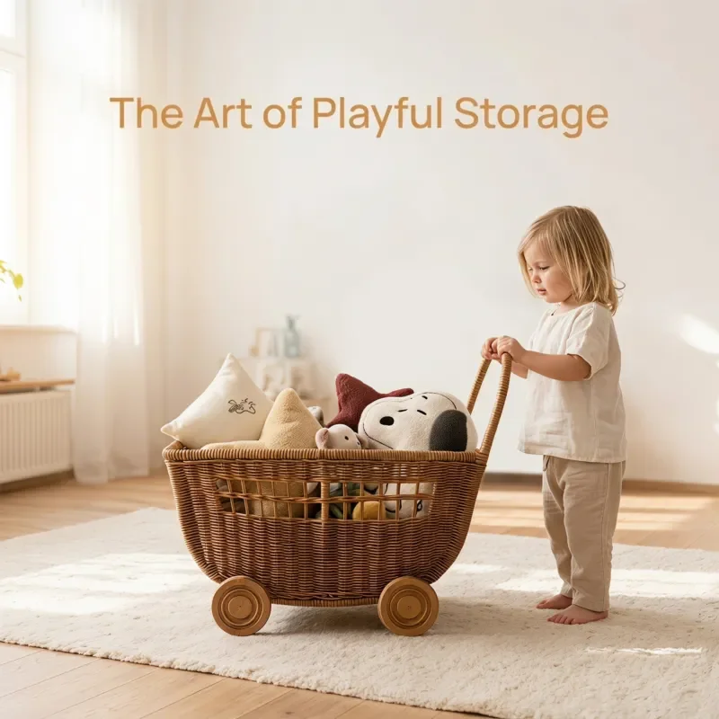 For Rattan Trolley Playhouse First Birthday Gift Photography Props