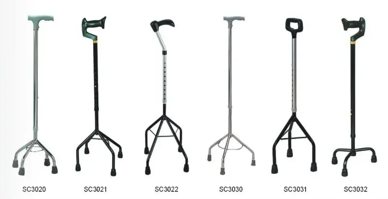 

-legged Adjustable height four legs walking stick four-feet walking cane crutch