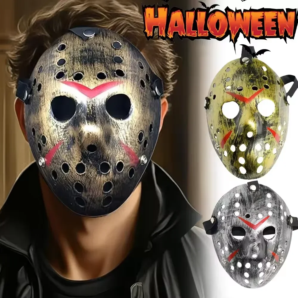 ギフト映画ホッケーマスク ジェイソン・ボーヒーズ フライデー・ザ・13日 ホラー怖いマスク ハロウィンパーティーコスプレマスク 大人男性用ハロウィン